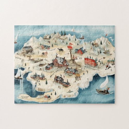 Vintage Merry Christmas Jigsaw Puzzle