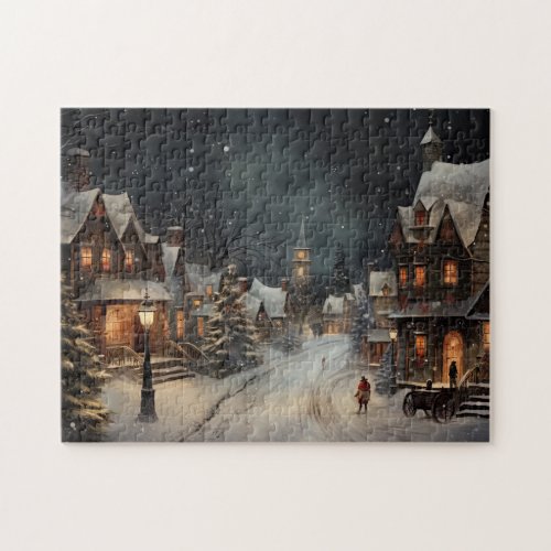 Vintage Merry Christmas Jigsaw Puzzle