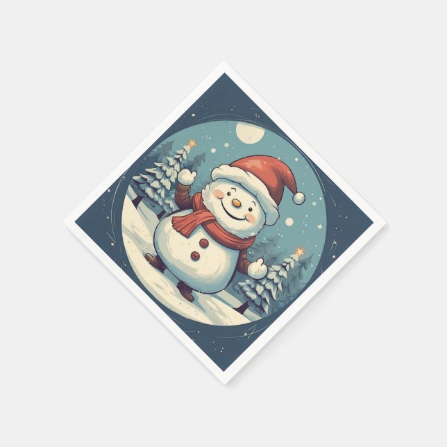 Vintage Merry Christmas Napkins (Corner)