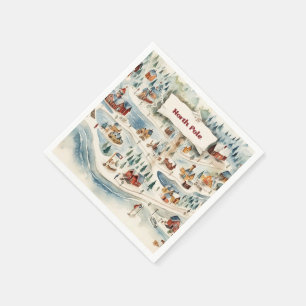 Vintage Merry Christmas Napkins