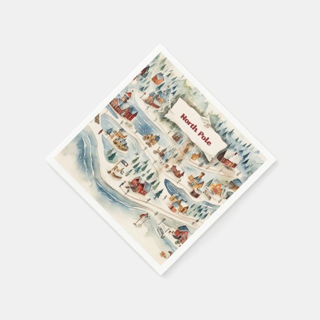 Vintage Merry Christmas Napkins (Corner)