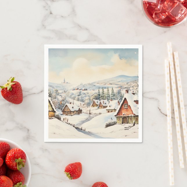 Vintage Merry Christmas Napkins (Insitu)