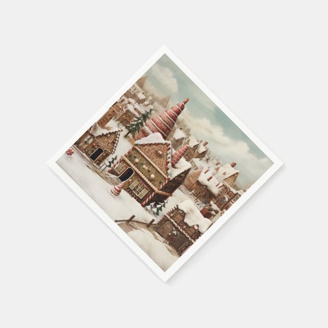Vintage Merry Christmas Napkins (Corner)