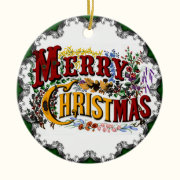 Vintage Merry Christmas Ornament