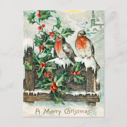 Vintage Merry Christmas Postcard