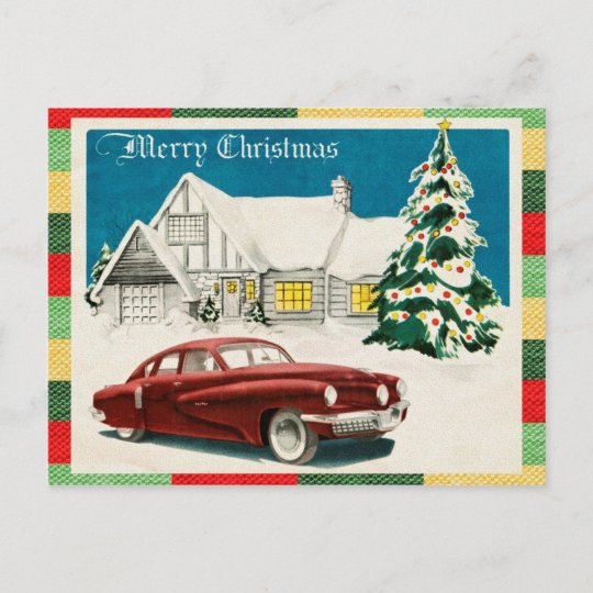 Vintage Merry Christmas Postcard | Zazzle.com