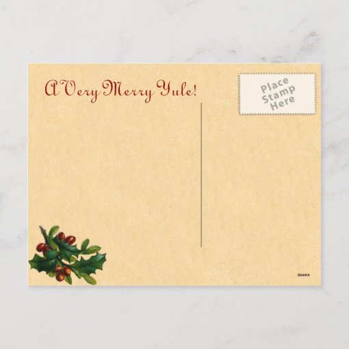 Vintage Merry Christmas Postcard | Zazzle