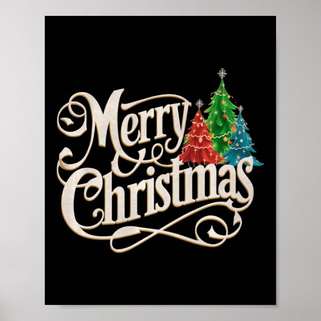 Vintage Merry Christmas  Poster (Front)