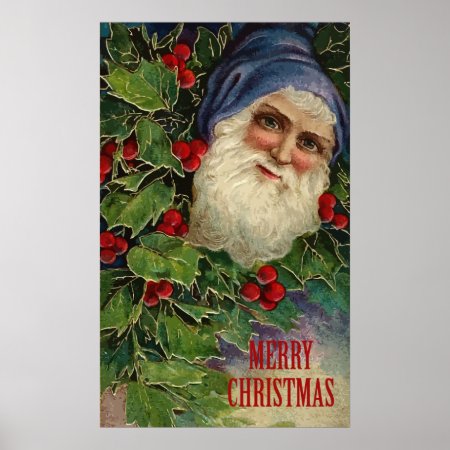 Vintage Merry Christmas Poster