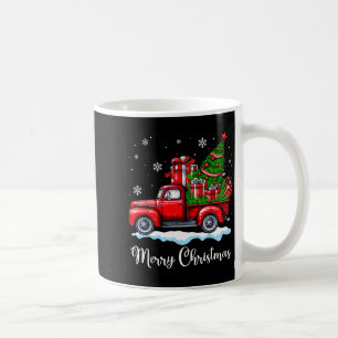 Vintage Merry Christmas Red Truck Funny Xmas Tree  Coffee Mug