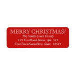 [ Thumbnail: Vintage "Merry Christmas!" Return Address Label ]