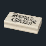 Vintage Merry Christmas Rubber Art Stamp<br><div class="desc">Vintage Merry Christmas Rubber Art Stamp</div>