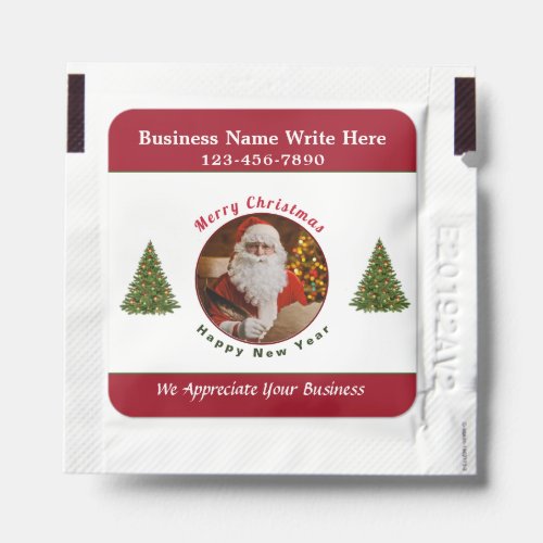 Vintage Merry Christmas Santa Clause Trees Hand Sanitizer Packet