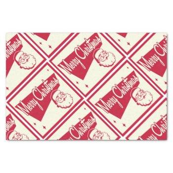 Vintage Merry Christmas Santa Gift Tissue Paper by Sturgils at Zazzle