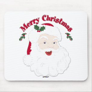 Vintage Merry Christmas Santa Mouse Pad