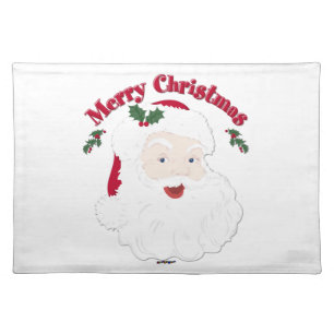 Vintage Merry Christmas Santa Placemat