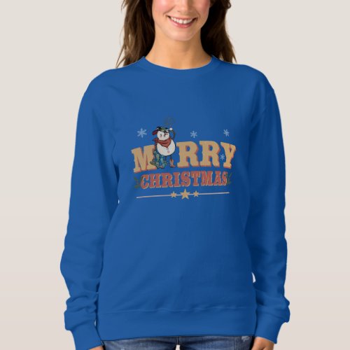 Vintage Merry Christmas Snowman Sweatshirt