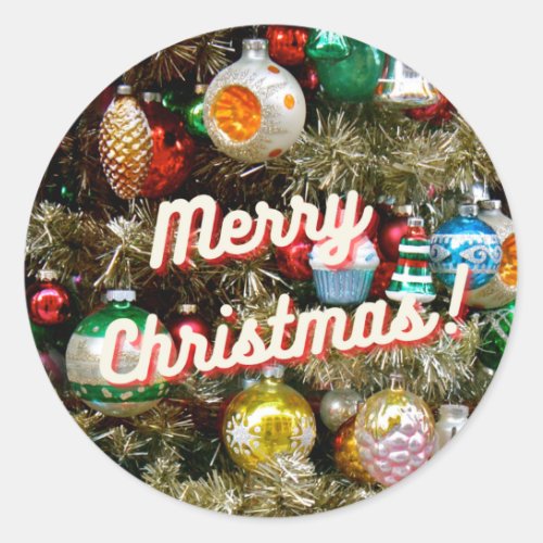 Vintage Merry Christmas Sticker