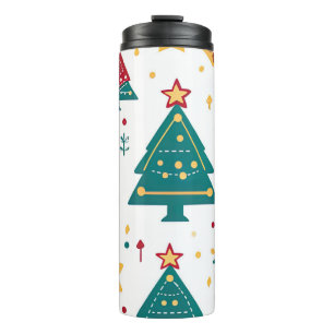 Vintage Merry Christmas Thermal Tumbler