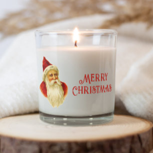 Vintage Merry Christmas Victorian Santa Claus Scented Candle