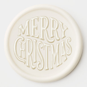 Vintage Merry Christmas Wax Seal Sticker