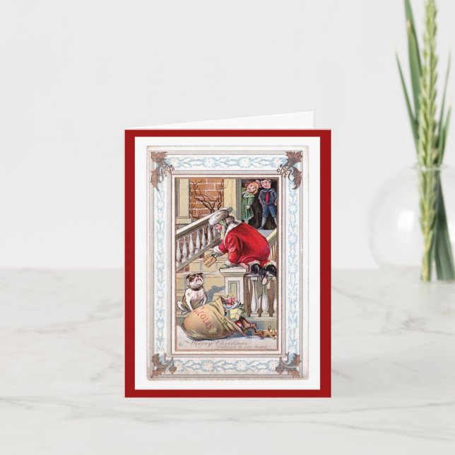 Vintage Merry Christmas - Welcome To Our Home Card (Front)