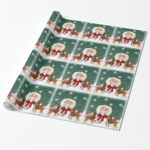 Vintage Merry Christmas Wrapping Paper