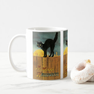 Vintage Merry Halloween Cat by Ellen Clapsaddle Coffee Mug
