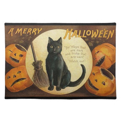 Vintage Merry Halloween Placemat