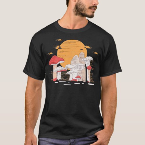 Vintage Merry Mushroom Funny Mushroom T_Shirt