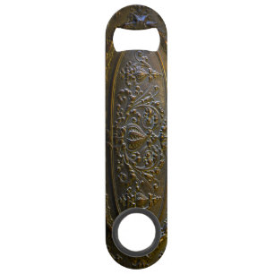 vintage metal decoration elegant floral old sculpt speed bottle opener