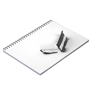 Vintage Metal Lawn Chair Full Of Snow Notebook