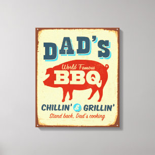 Vintage metal sign - Dad's BBQ