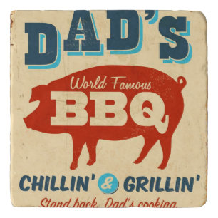 Vintage metal sign - Dad's BBQ Trivet