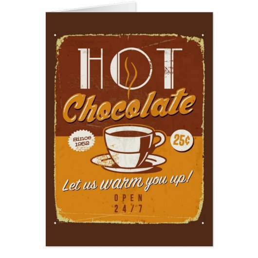 Vintage metal sign - Hot Chocolate (Front)
