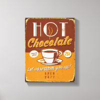 Vintage metal sign - Hot Chocolate