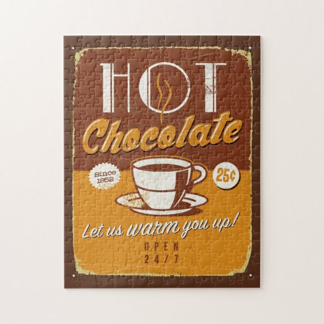 Vintage metal sign - Hot Chocolate Jigsaw Puzzle (Vertical)