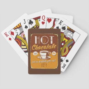 Vintage metal sign - Hot Chocolate Poker Cards