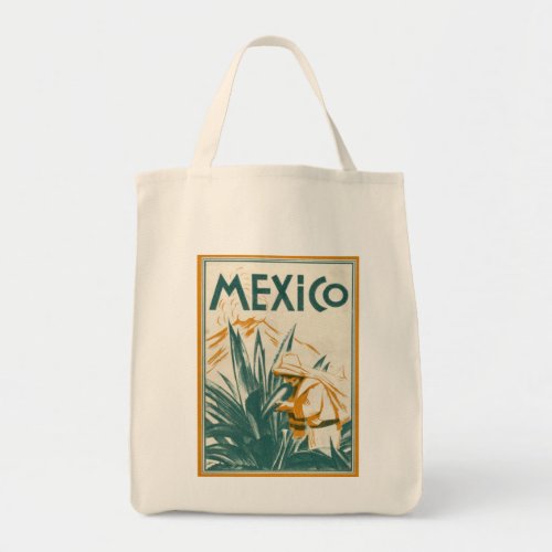 Vintage Mexico Design Tote Bag