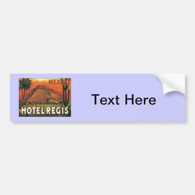 Vintage Mexico Hotel Bumper Sticker (Front)