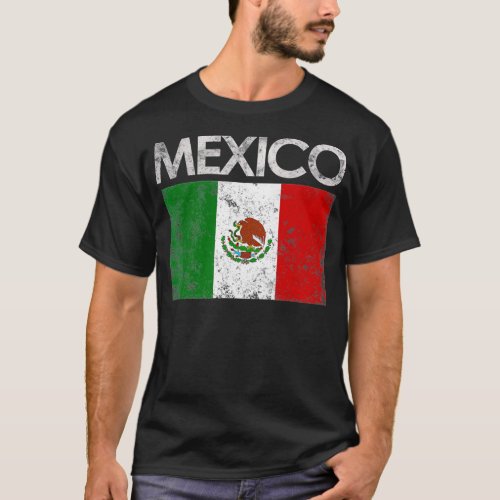 Vintage Mexico Mexican Flag Pride Gift  T_Shirt
