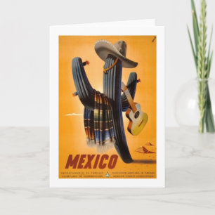 Vintage Mexico - Mexican Travel Tourism Advert Card