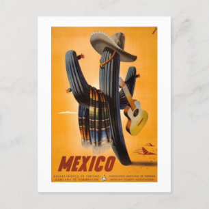 Vintage Mexico - Mexican Travel Tourism Advert Holiday Postcard