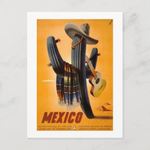 Vintage Mexico - Mexican Travel Tourism Advert Postcard