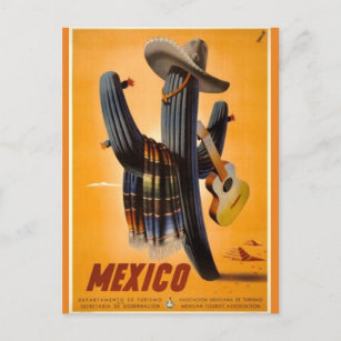 Vintage Mexico - Mexican Travel Tourism Advert Postcard