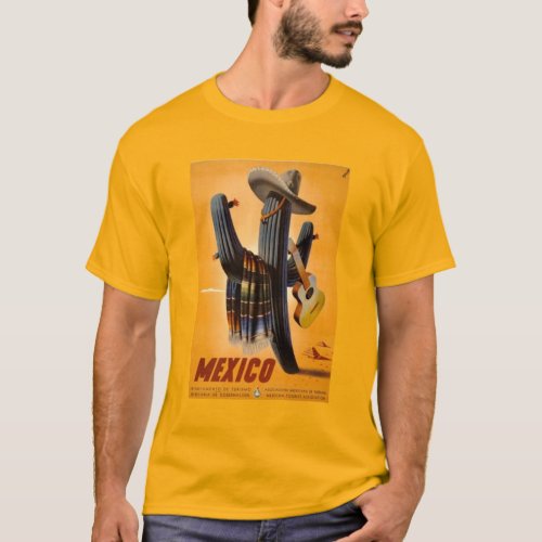 Vintage Mexico _ Mexican Travel Tourism Advert T_Shirt