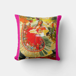 "Vintage Mexico" Throw Pillow