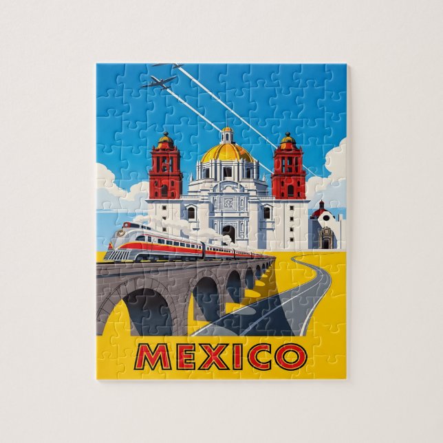 Vintage Mexico travel Jigsaw Puzzle (Vertical)