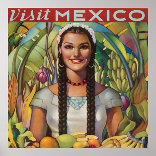 Vintage Mexico Travel Poster