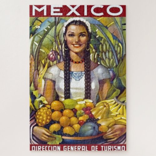 Vintage Mexico Travel Tourism Advertisement Jigsaw Puzzle